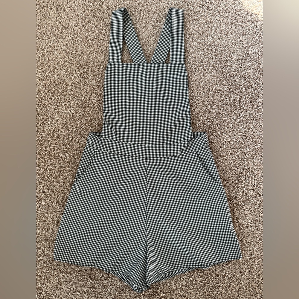 Unique gingham checkered romper